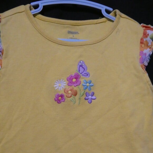 GYMBOREE | size 5 | Yellow Sleeveless Top with Floral Design - Picture 4 of 14